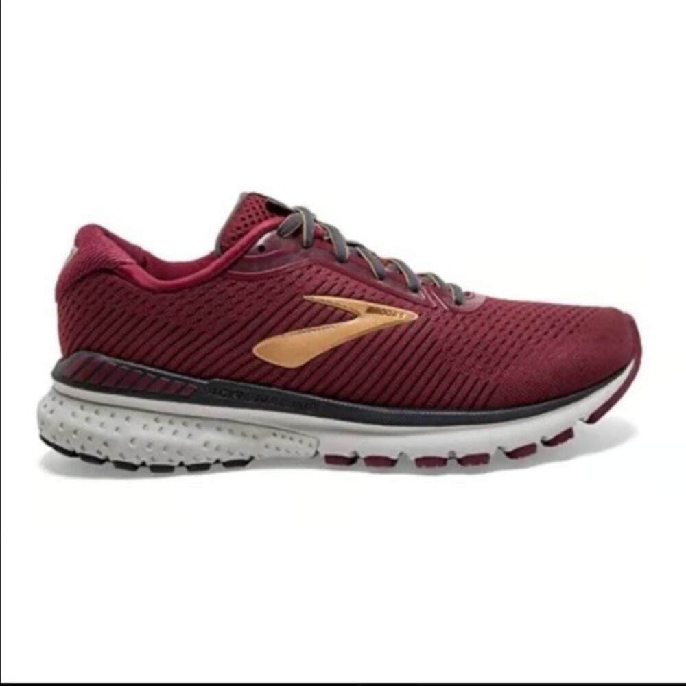 Brooks Women's Burgundy Gold Adrenaline GTS 20 Mesh Athletic Running Shoes‎ 10.5